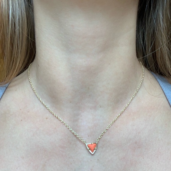 Kendra Scott Orange Triangle Necklace - Picture 3 of 3